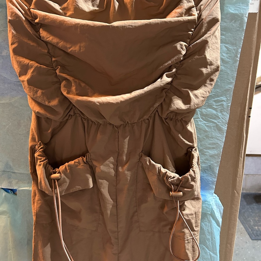 Women's Tan Jumpsuit - Picture 2 of 9